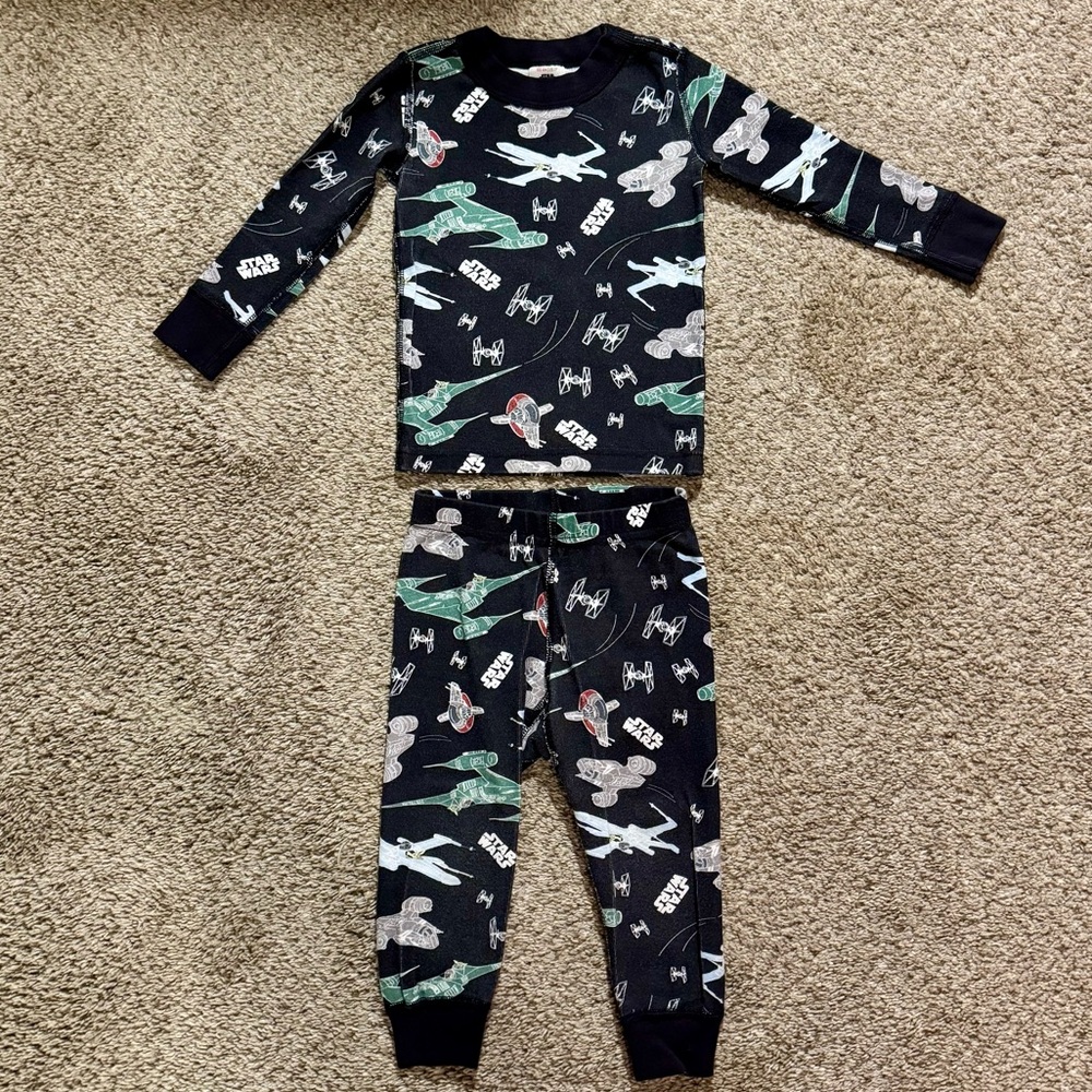 Hanna Andersson Star Wars Ships Long John Pajamas